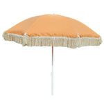 Sonnenschirm Strandschirm Schirm UV Schutz mit Fransen Tasche knickbar Ø 150 cm