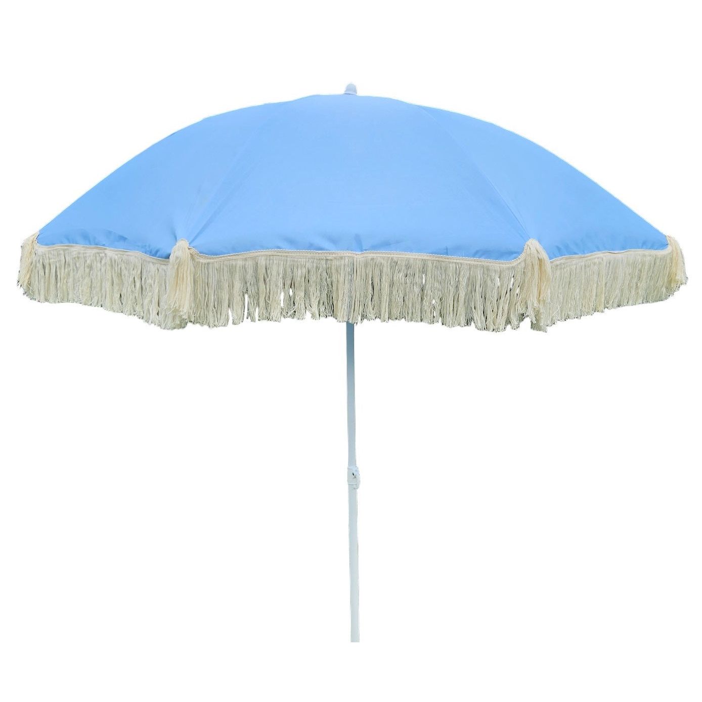 Sonnenschirm Strandschirm Schirm UV Schutz mit Fransen Tasche knickbar Ø 150 cm