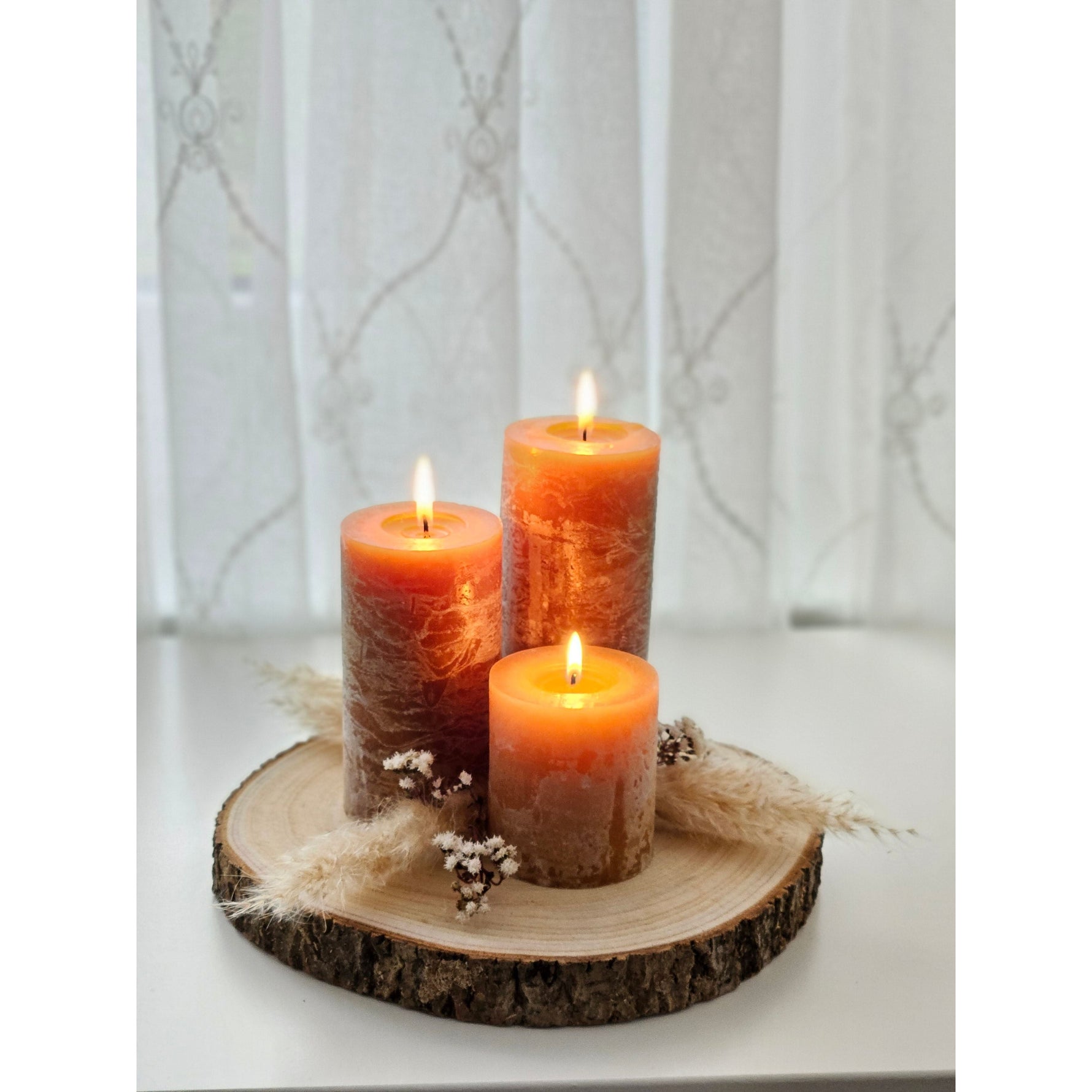 Holzbrett Baumscheibe Holz Brett Tischdeko Tablett Deko Holzplatte Ø 30 cm