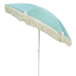 Sonnenschirm Strandschirm Schirm UV Schutz mit Fransen Tasche knickbar Ø 150 cm