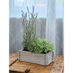 Holzkiste weiß Ziegelform Ziegelsteinform Kiste recyceltes Holz Kasten 30 cm