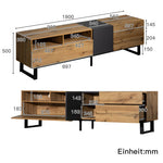 MainMall Holzmaserung TV Schrank