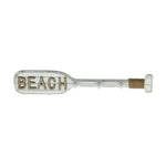 Paddel Hakenleiste 3 Haken weiß Holz Garderobe Dekopaddel Holzpaddel 52 cm BEACH
