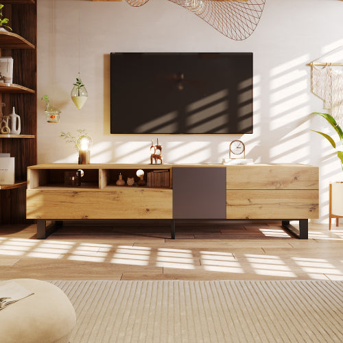 MainMall Holzmaserung TV Schrank