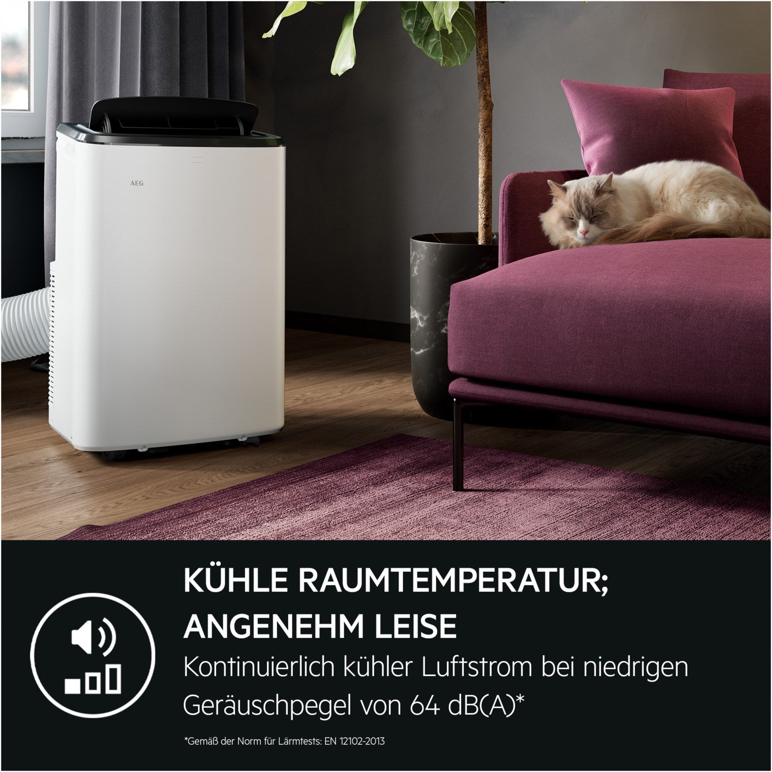 AEG AXP26U339CW Comfort 6000 Klimagerät 9.000 BTU Kühlleistung, 64 dB(A)