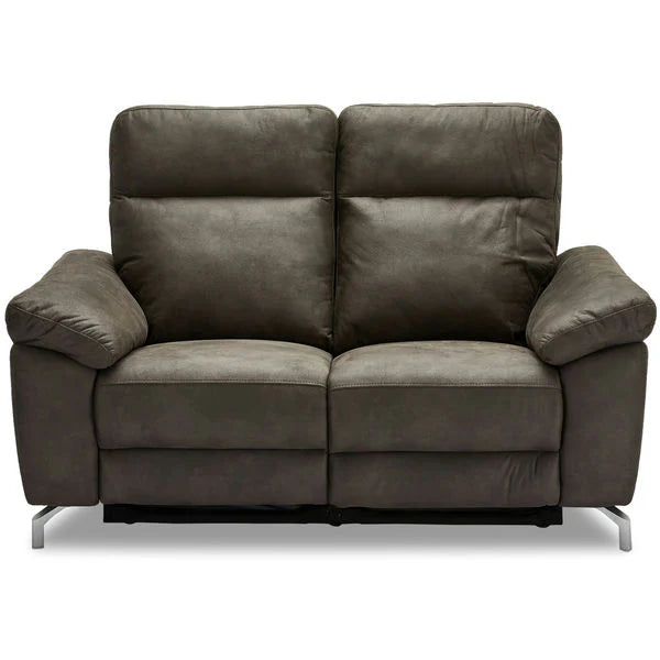 FURNHOUSE Selesta 2-Sitzer Sofa – mit Elektrische Relaxfunktion, USB - Stoffbezug Taupe Grau