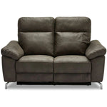 FURNHOUSE Selesta 2-Sitzer Sofa – mit Elektrische Relaxfunktion, USB - Stoffbezug Taupe Grau