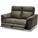 FURNHOUSE Selesta 2-Sitzer Sofa – mit Elektrische Relaxfunktion, USB - Stoffbezug Taupe Grau