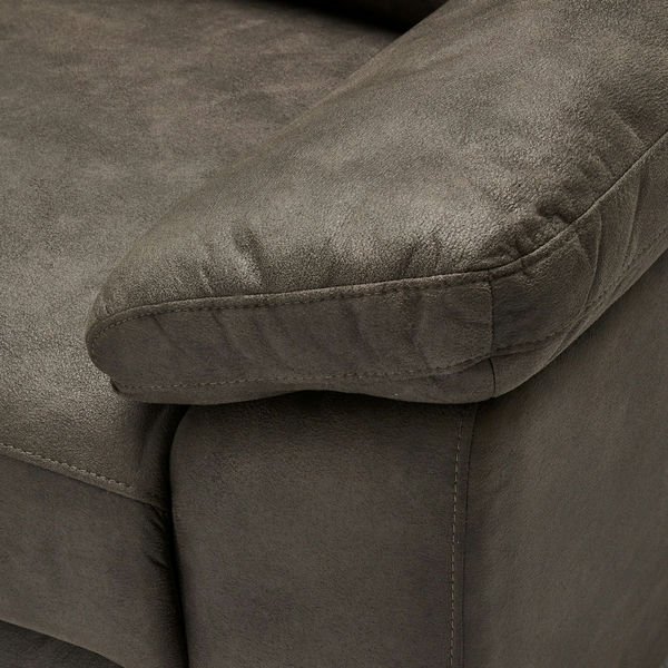 FURNHOUSE Selesta 2-Sitzer Sofa – mit Elektrische Relaxfunktion, USB - Stoffbezug Taupe Grau