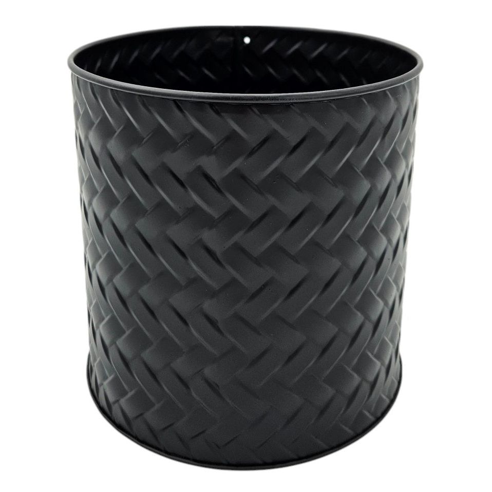 Blumentopf Übertopf Pflanzenkübel Topf Kübel 3er Set schwarz rund Metall Matt