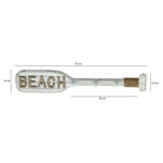 Paddel Hakenleiste 3 Haken weiß Holz Garderobe Dekopaddel Holzpaddel 52 cm BEACH