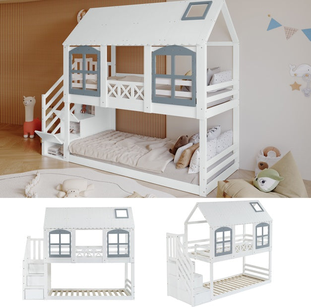 MainMall Massivholz Doppelschicht Babybett
