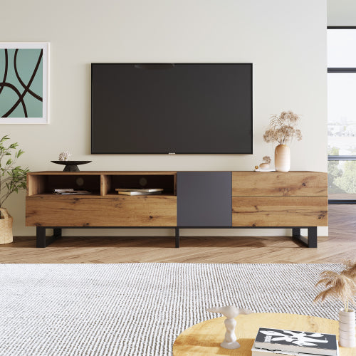 MainMall Holzmaserung TV Schrank