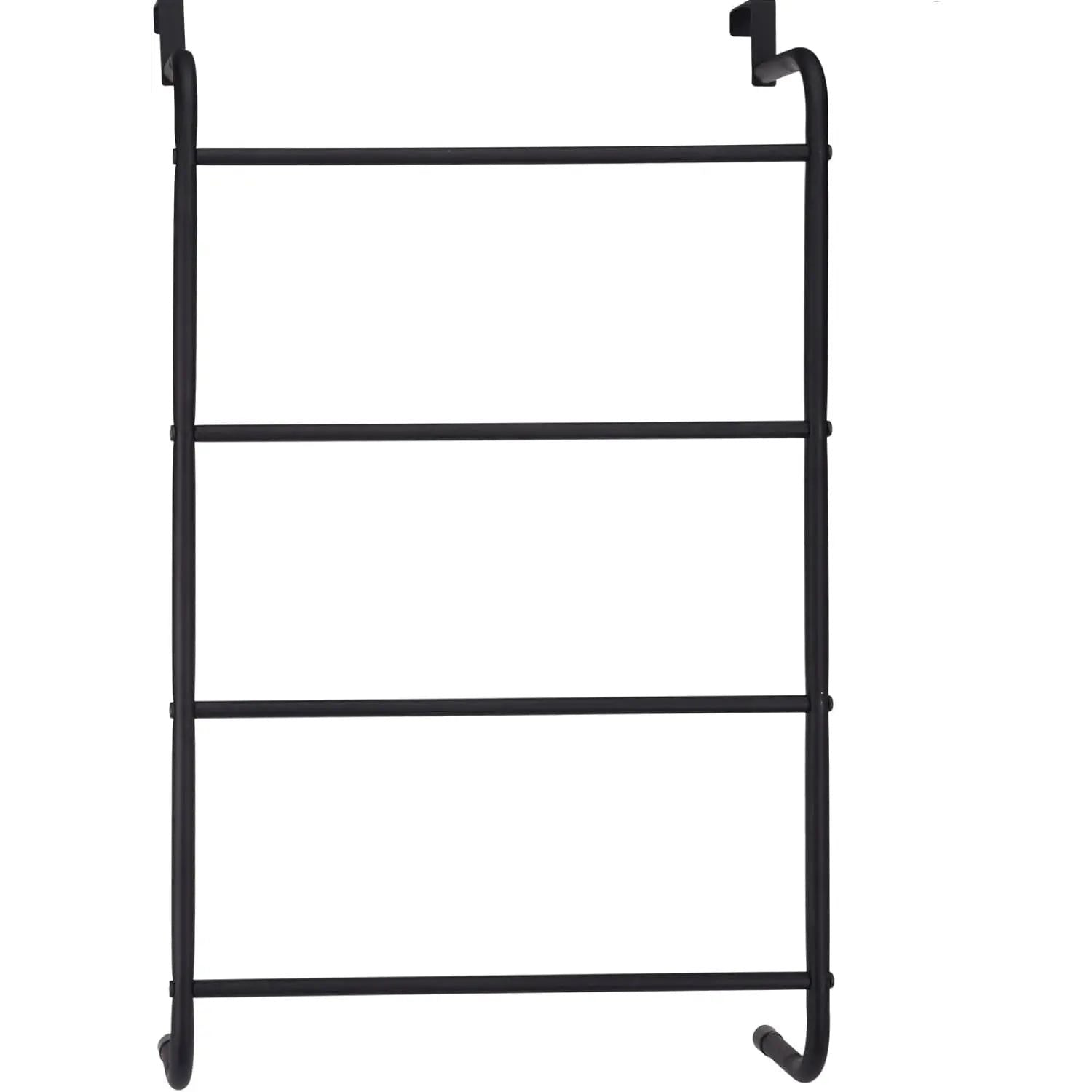 Tür Handtuchhalter schwarz 44 x 73 cm Haken für Badezimmer Regal Industrie Look