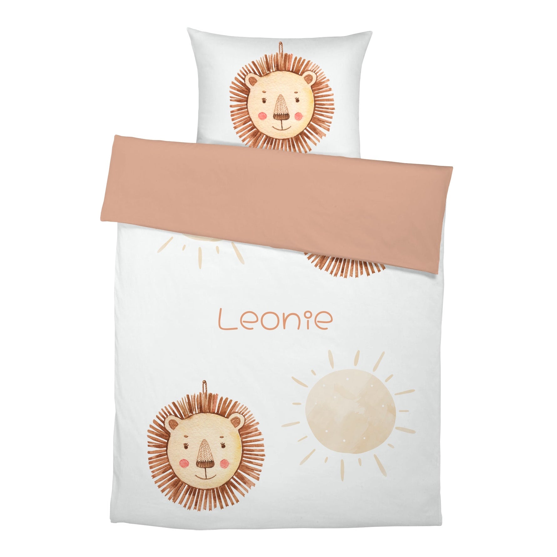 "Löwe" Premium Kinderbettwäsche mit Namen