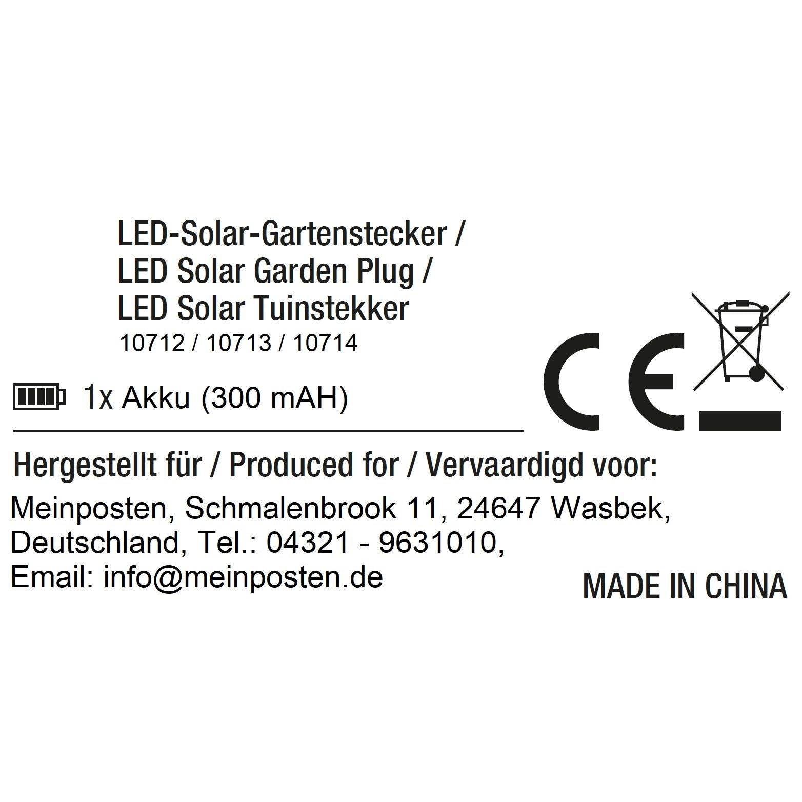 Solarleuchte SKY Solar Solarlampe schwarz Metall Höhe 90 cm Welle
