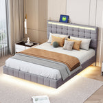 MainMall Doppelbett mit Leinenbezug