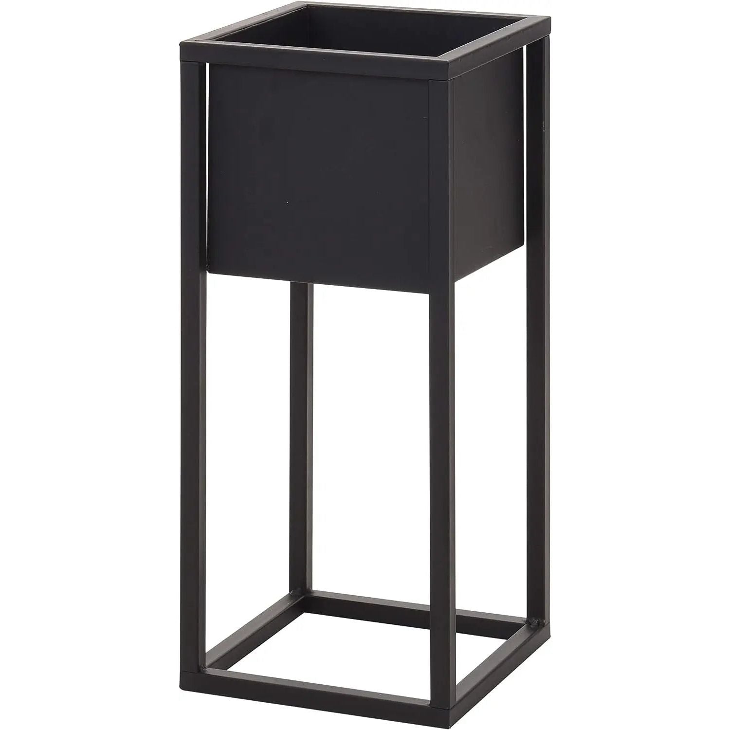 Blumentopf mit Gestell Metall schwarz Pflanzgestell Pflanztopf H 50 cm