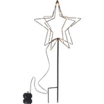 LED Gartenstecker Stern Weihnachtsbeleuchtung batteriebetrieben Timer warmweiß