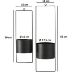 Hängetopf Blumentopf Metall schwarz indoor outdoor Balkon Fenster Blumenampel 2er set