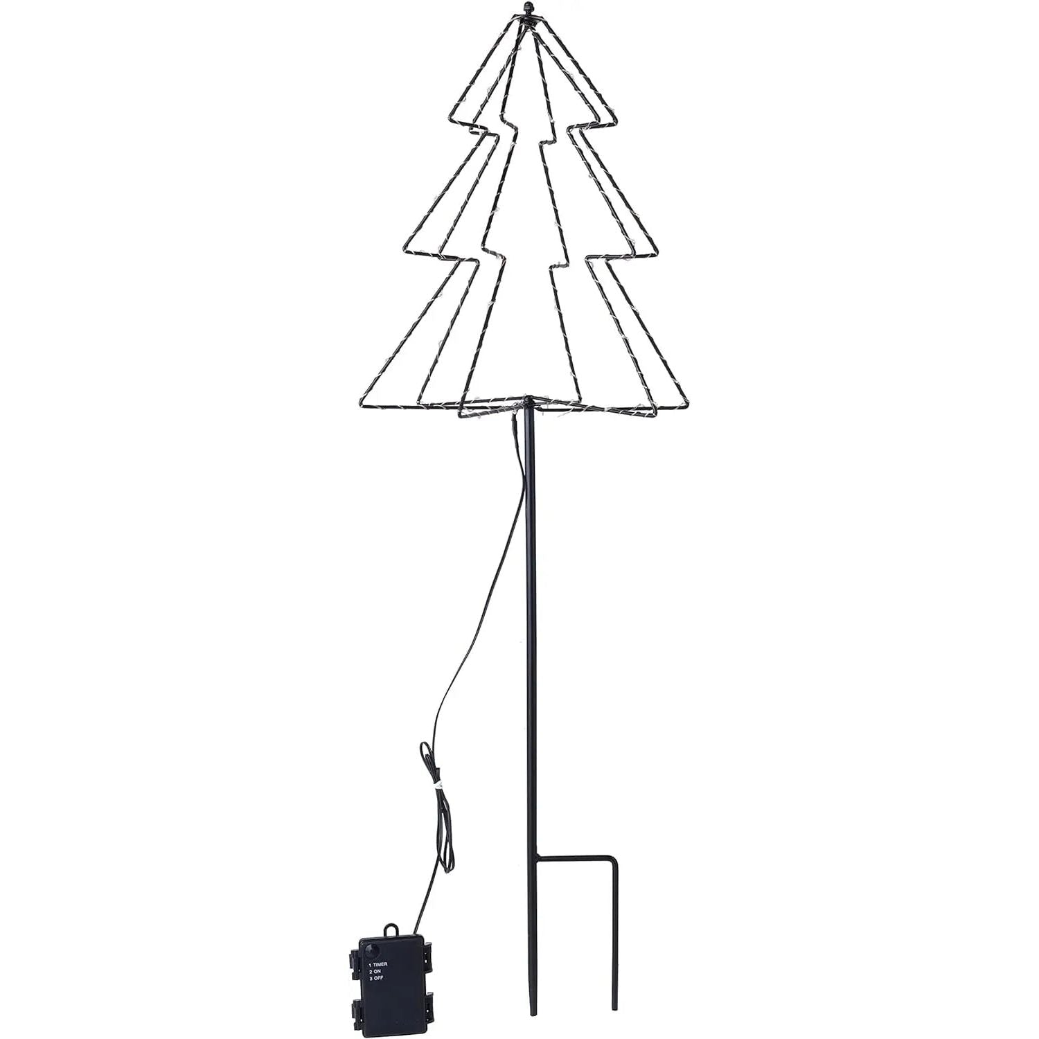 LED Gartenstecker Tannenbaum Weihnachtsbeleuchtung Beleuchtung Timer warmweiß
