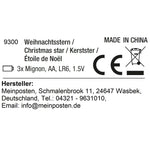 Stern Weihnachtsstern LED Ø 35 cm in&outdoor Timer weiß Beleuchtung Batterie
