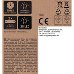 Stern LED warmweiß Weihnachtsstern Metall schwarz Metallstern Batterie Timer Ø 30 cm