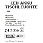 Lampe LED ohne Kabel Touch Tischleuchte Tischlampe Leuchte kabellos dimmbar