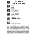 Lampe LED ohne Kabel Touch Tischleuchte Tischlampe Leuchte kabellos dimmbar