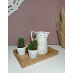 Tablett Mangoholz Holztablett Tischdeko Landhaus Dekotablett Mango Holz 33x22 cm