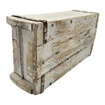 Holzkiste weiß Ziegelform Ziegelsteinform Kiste recyceltes Holz Kasten 30 cm