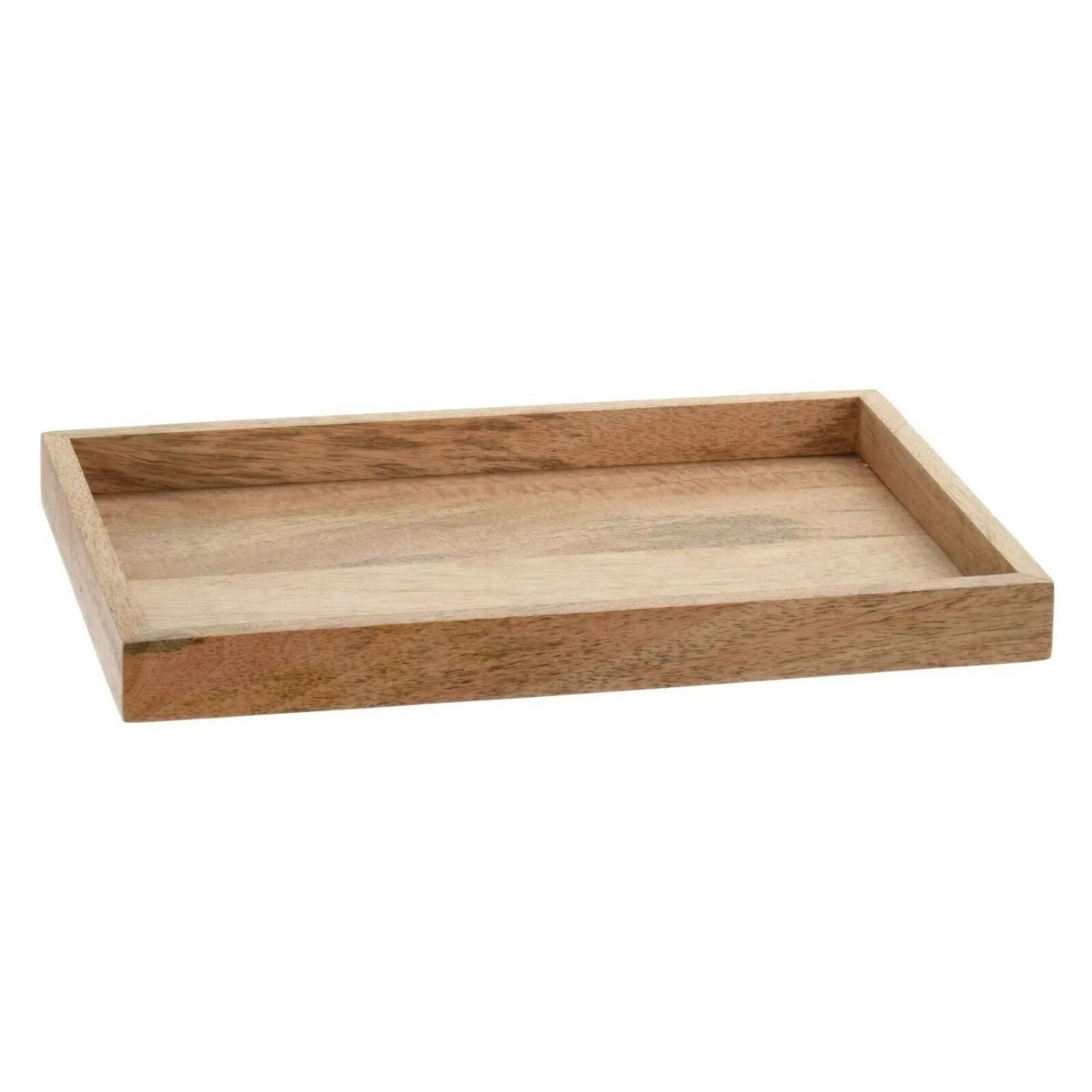 Tablett Mangoholz Holztablett Tischdeko Landhaus Dekotablett Mango Holz 33x22 cm