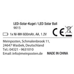 Solarleuchte Gartenstecker Rost 53 cm LED Lampe Solarkugel