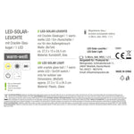Solarleuchte MALI Solarlampe warmweiß Garten Balkon Laterne
