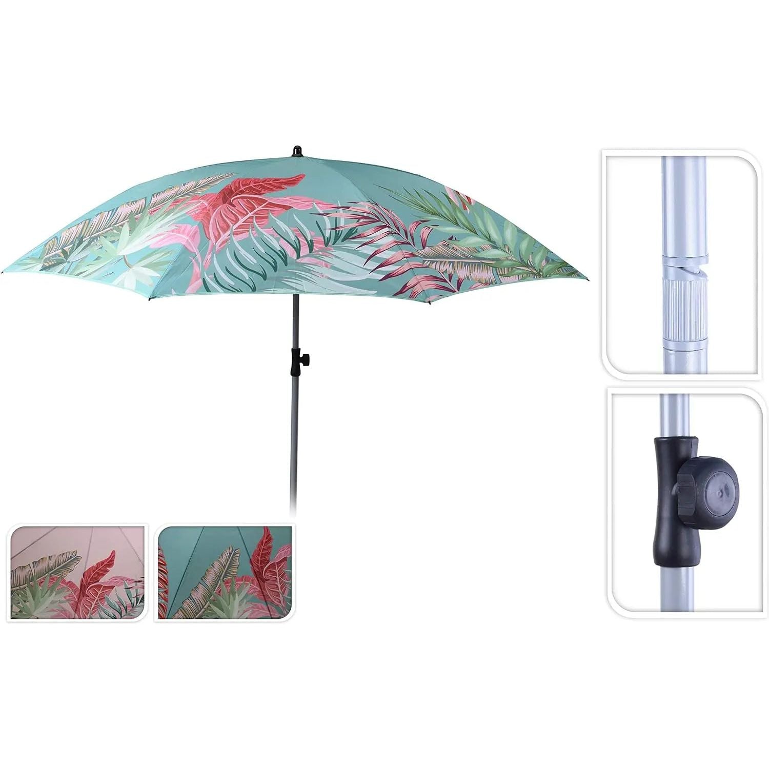 Sonnenschirm Strandschirm UV-Schutz 40+ Schirm Balkonschirm Ø 175 cm rosa