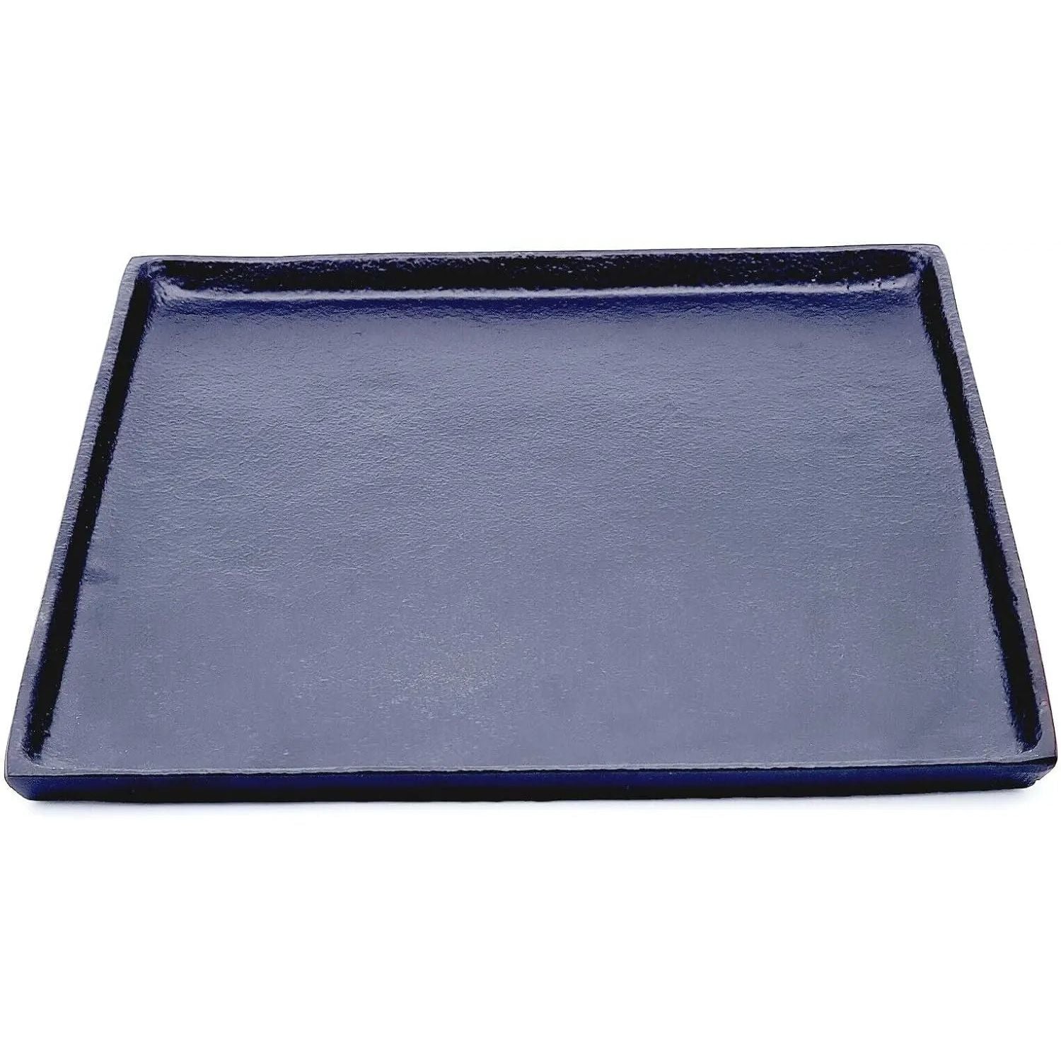Dekoteller schwarz Dekoschale Metall Teller Schale Alu Deko 25x25 cm