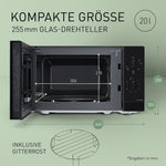 Panasonic NN-GM22QBEPG, Arbeitsplatte, Kombi-Mikrowelle, 20 l, 800 W, Drehregler, Schwarz