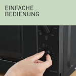 Panasonic NN-GM22QBEPG, Arbeitsplatte, Kombi-Mikrowelle, 20 l, 800 W, Drehregler, Schwarz