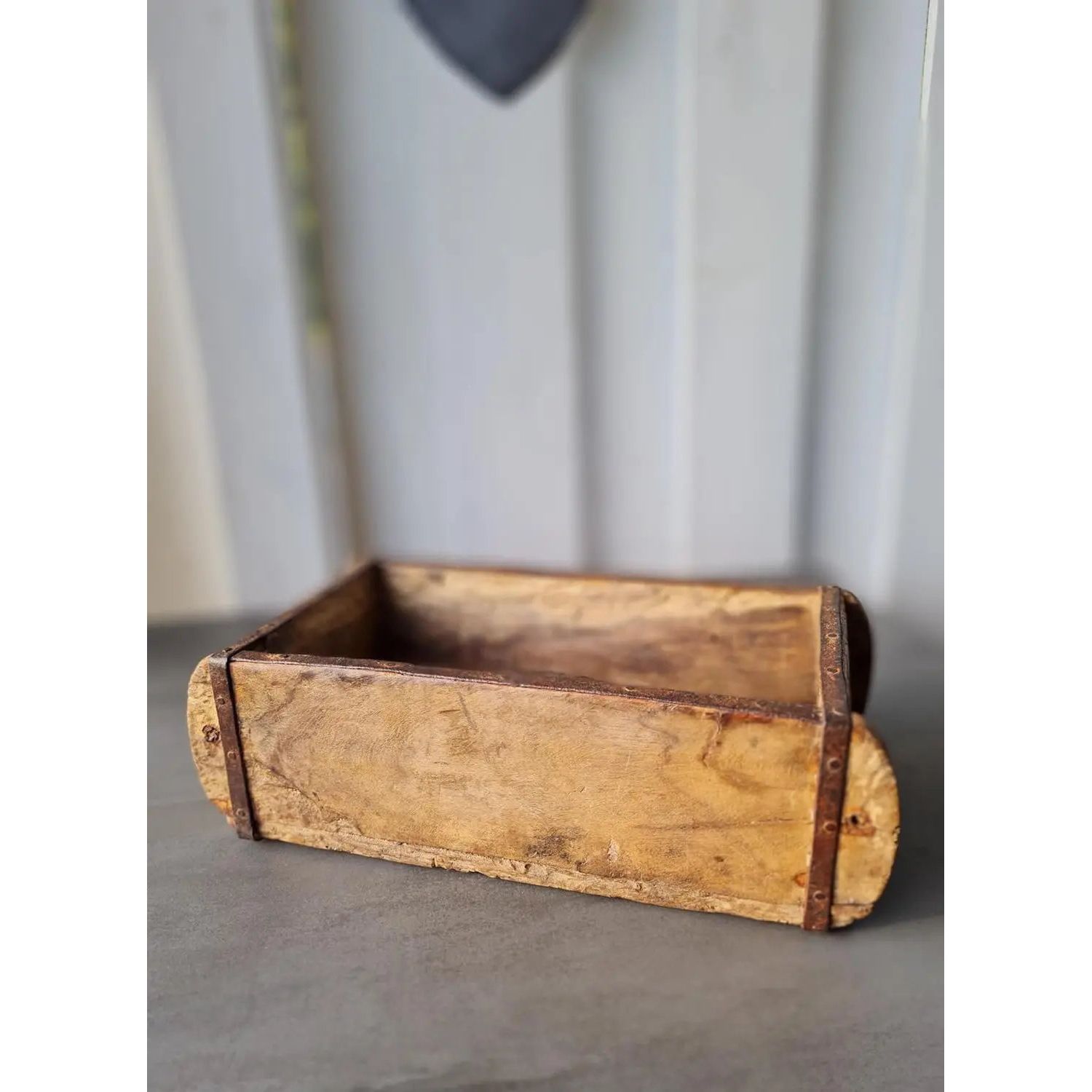 Holzkiste Ziegelform Ziegelsteinform Kiste recyceltes Holz Kasten 30 cm