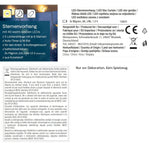 Lichterkette Sternenvorhang LED warmweiß Lichtervorhang 80x60cm Batterie Timer