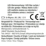 Lichterkette Sternenvorhang LED warmweiß Lichtervorhang 100x80cm Batterie Timer