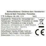 Weihnachten Stern LED 2er Set Beleuchtung Timer warmweiß Lichterkette innen