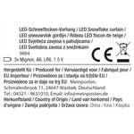 Lichterkette Lichtervorhang Schneeflocke LED Batterie Timer 210 cm Innen - außen