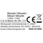Herz Stern Fenster LED Silhouette Warmweiß Weihnachtsbeleuchtung 30cm Deko grün