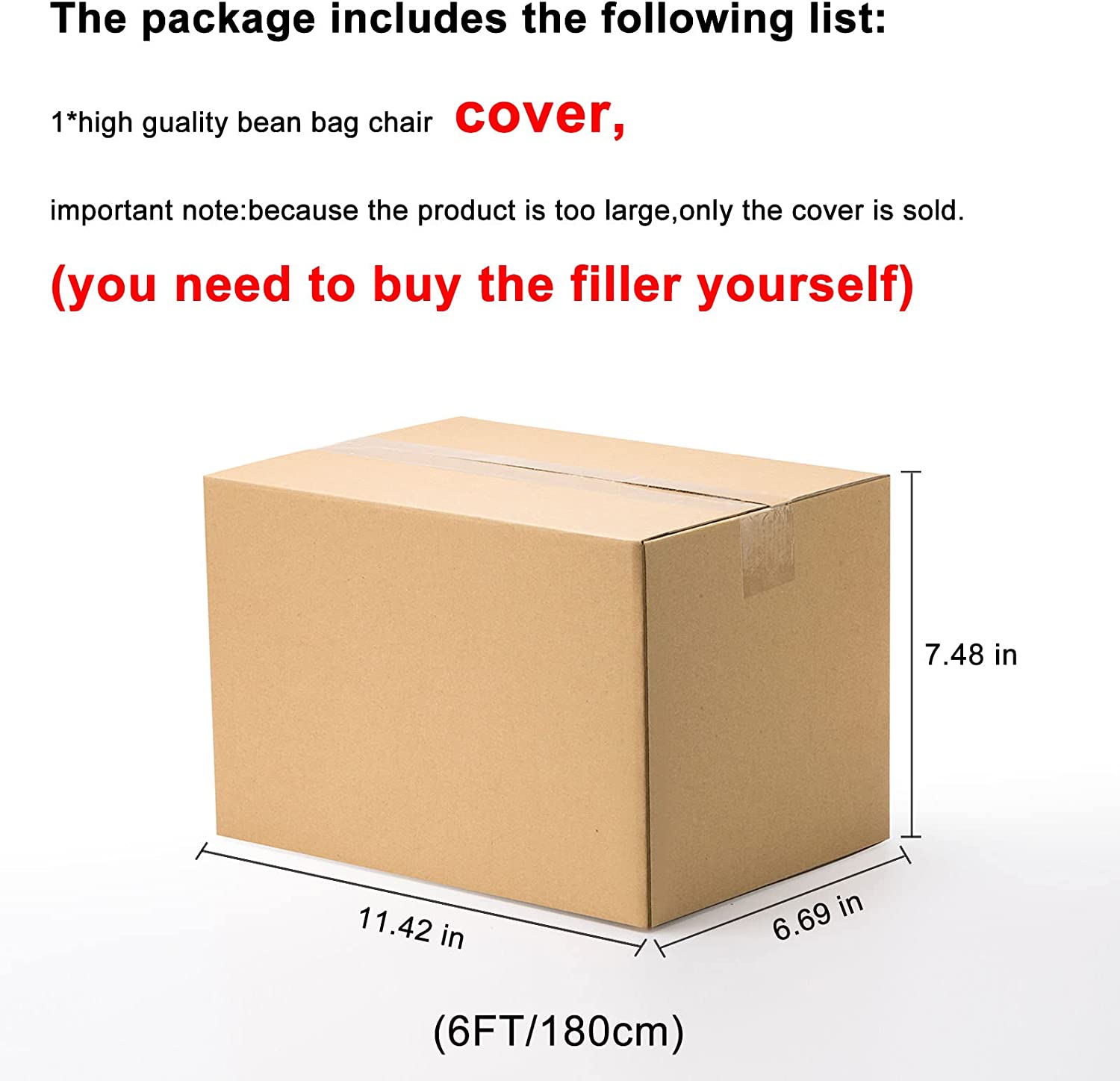 MainMall Sitzsack-Bezug – nur Bezug, kein gefüllter Sitzsack, großer runder, weicher & flauschiger PV-Velours Sofa-/Sofabett-Bezug, Wohnzimmermöbel, Lazy-Sofa-Bezug, 5 ft, Schnee-Grau
