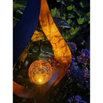 Solarleuchte SKY Solar Solarlampe schwarz Metall Höhe 90 cm Flamme