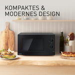 Panasonic NN-GM22QBEPG, Arbeitsplatte, Kombi-Mikrowelle, 20 l, 800 W, Drehregler, Schwarz