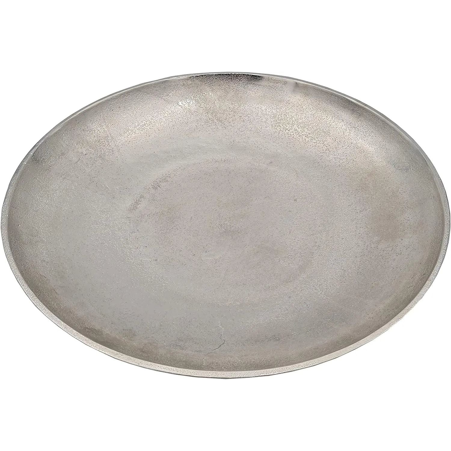 Dekoschale MILA silber Metall Schale Deko Teller Kerzenschale Ø 38 cm