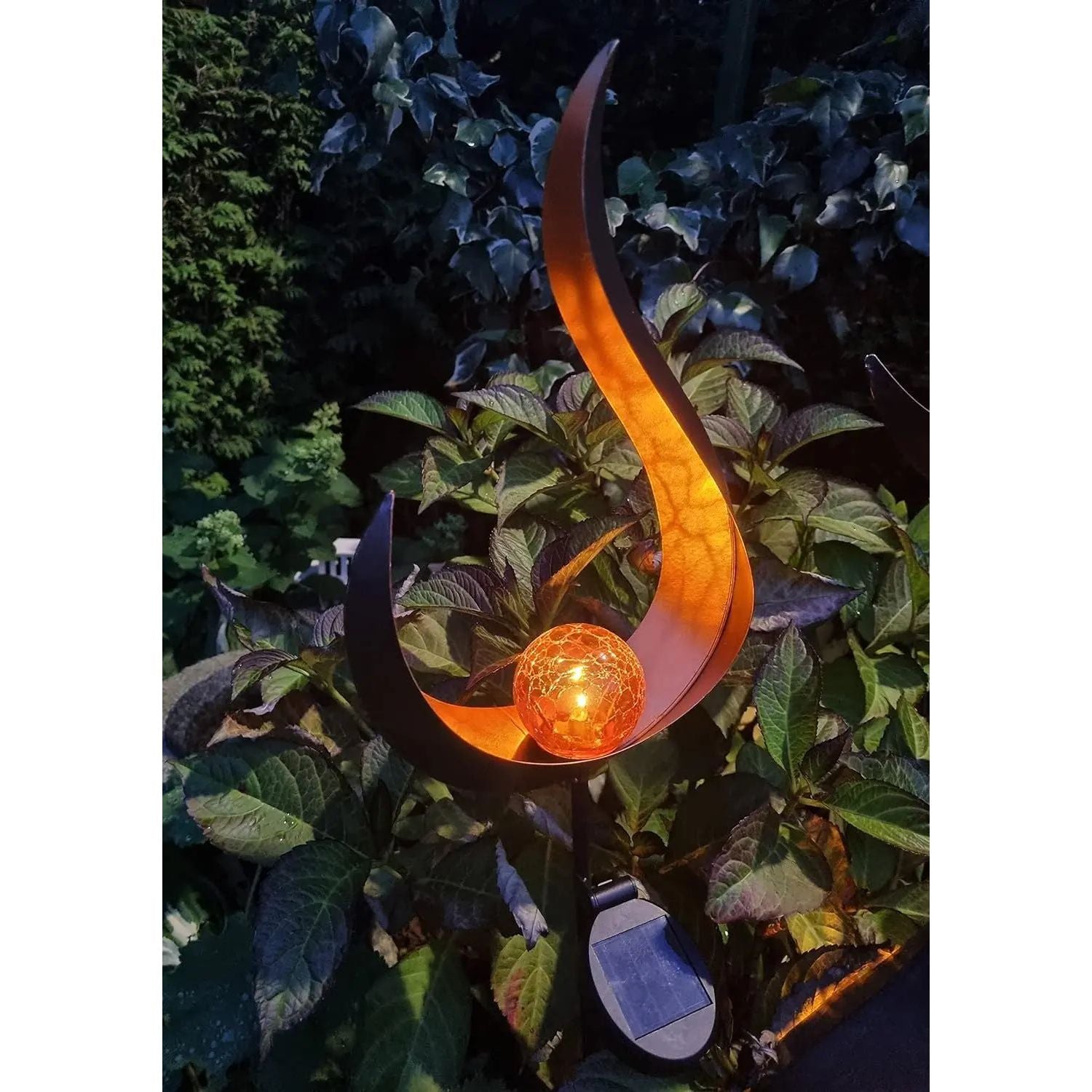 Solarleuchte SKY Solar Solarlampe schwarz Metall Höhe 90 cm Welle