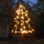 LED Gartenstecker Tannenbaum Weihnachtsbeleuchtung Beleuchtung Timer warmweiß